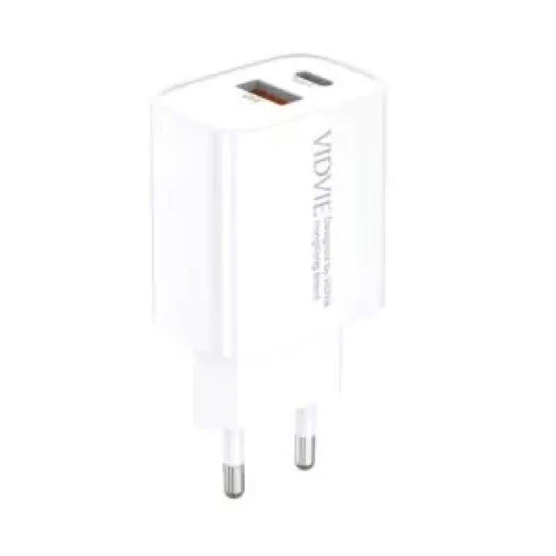 CHARGEUR VIDVIE PLE445 1 PORT TC + PORT USB 25W TETE