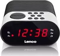 radio reveil lenco double alarme bleu/vert